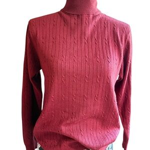 Jacob Maroon Turtleneck Sweater
